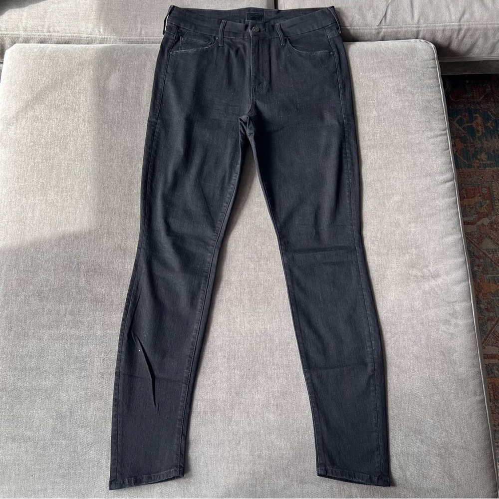 Mother The Looker Skinny Jeans Black Wash Not Guilty 29